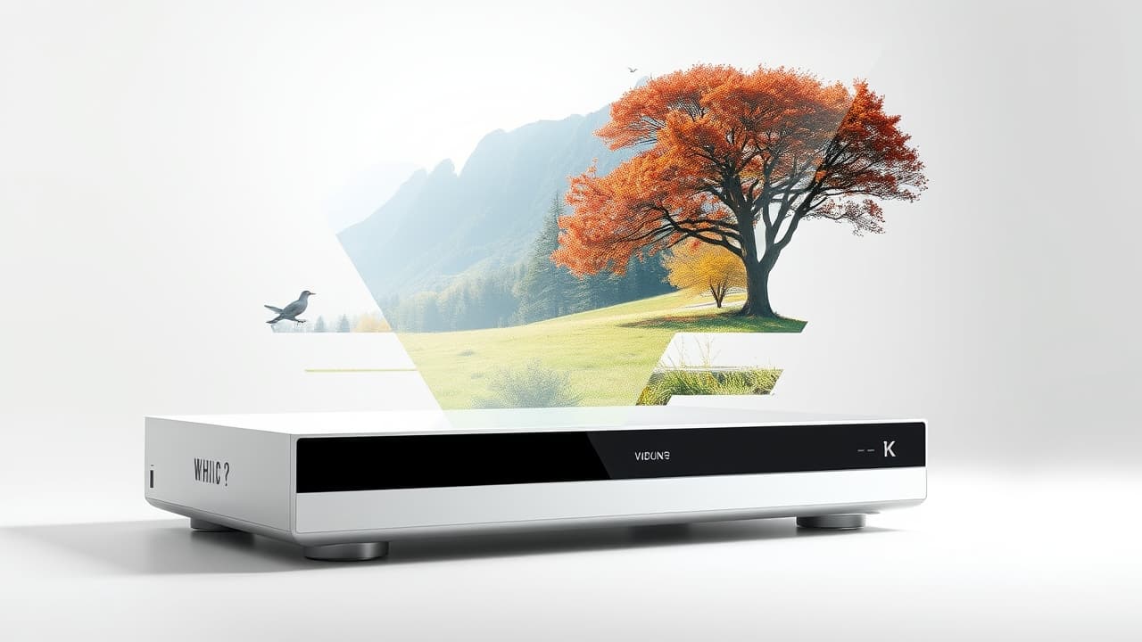 Close-up of a high-resolution 4K TV screen displaying vibrant colors and sharp details from a movie