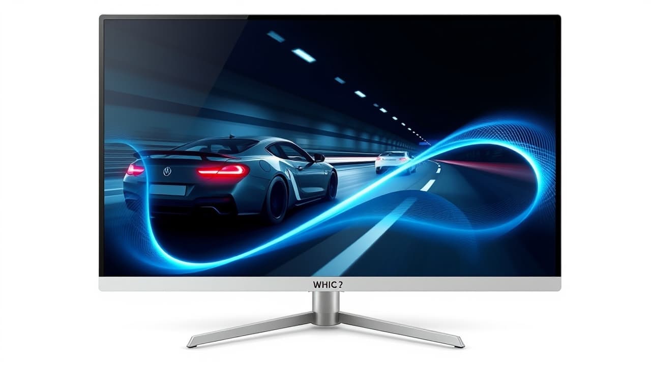 Graphic comparing 60Hz and 144Hz refresh rates, illustrating smoother motion on the higher refresh rate display for 4K monitors.