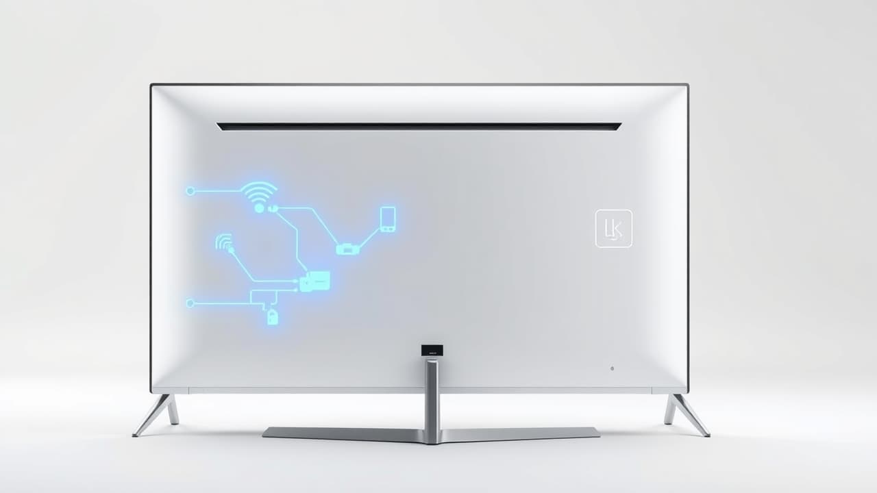 Rear view of a 4K TV showing multiple HDMI ports and other connection options.