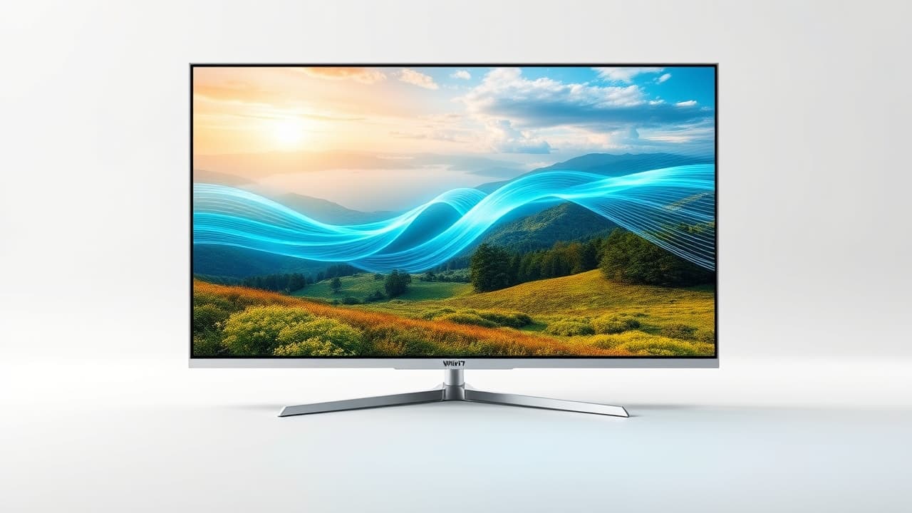 A split screen showing a lower resolution image on one side and the same image upscaled to 4K on the other, highlighting improved clarity.
