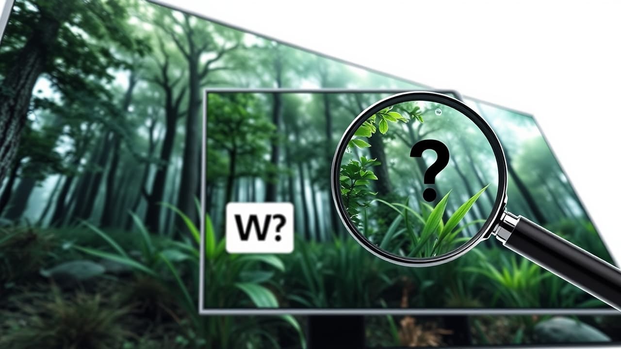 Close-up of a 4K TV screen displaying sharp, detailed pixels.