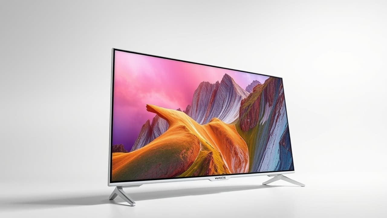 A living room scene with people viewing a 4K TV from various off-center angles, showing consistent picture quality.
