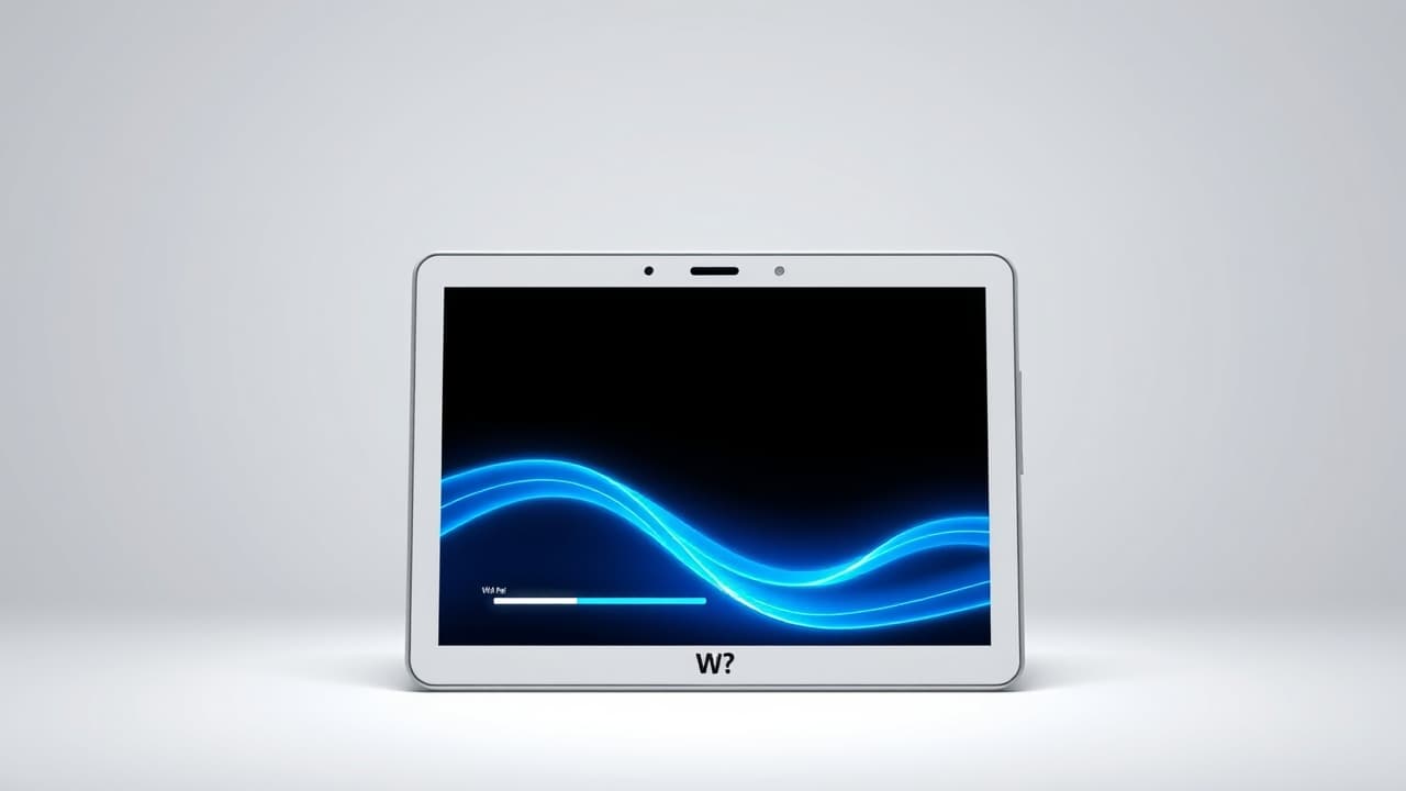 A tablet screen showing a software update notification, symbolizing longevity and future support