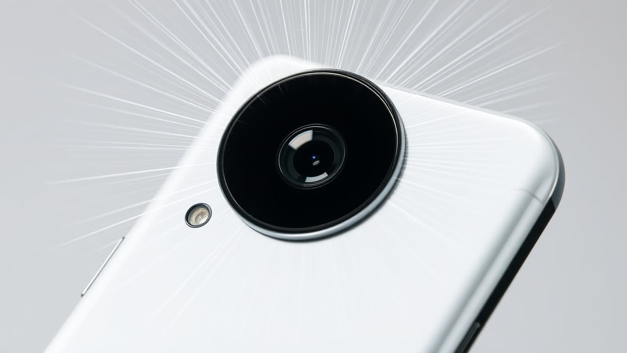 Smartphone capturing a high-quality photo in good lighting