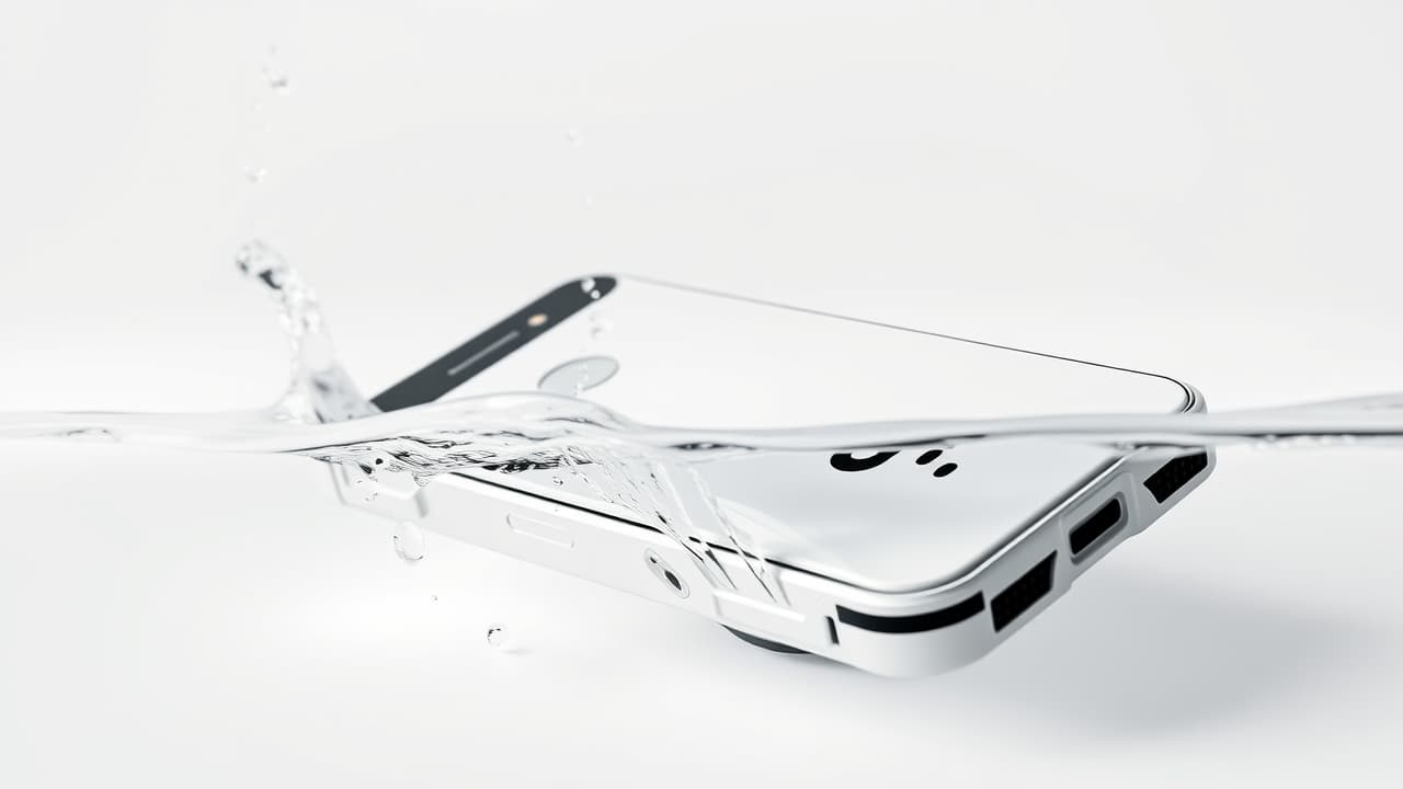 Close-up of a smartphone's durable build quality and sleek design