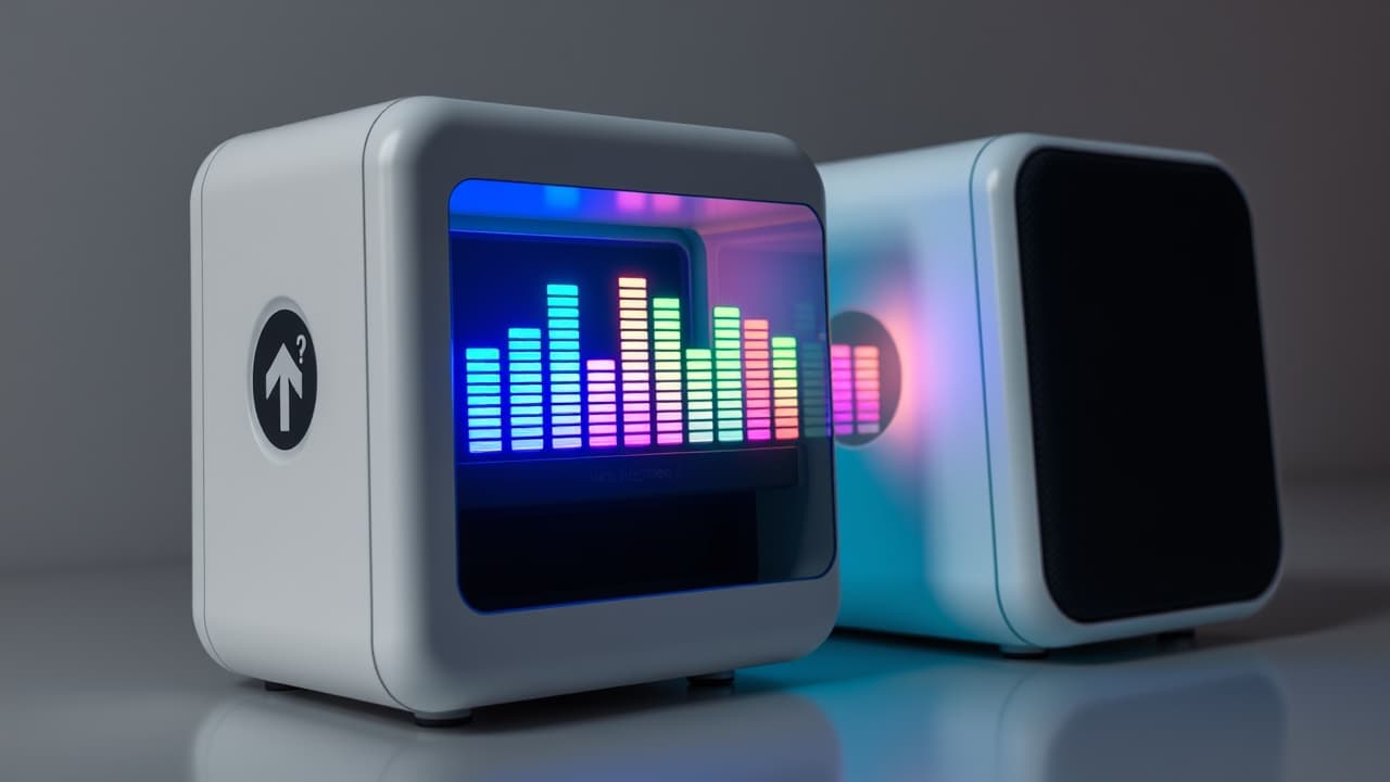 A graphic equalizer interface on a screen, showing adjustable frequency bands for audio customization