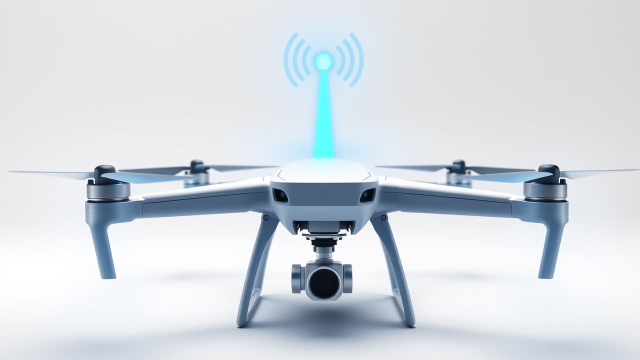 A drone controller displaying a clear, long-range video feed