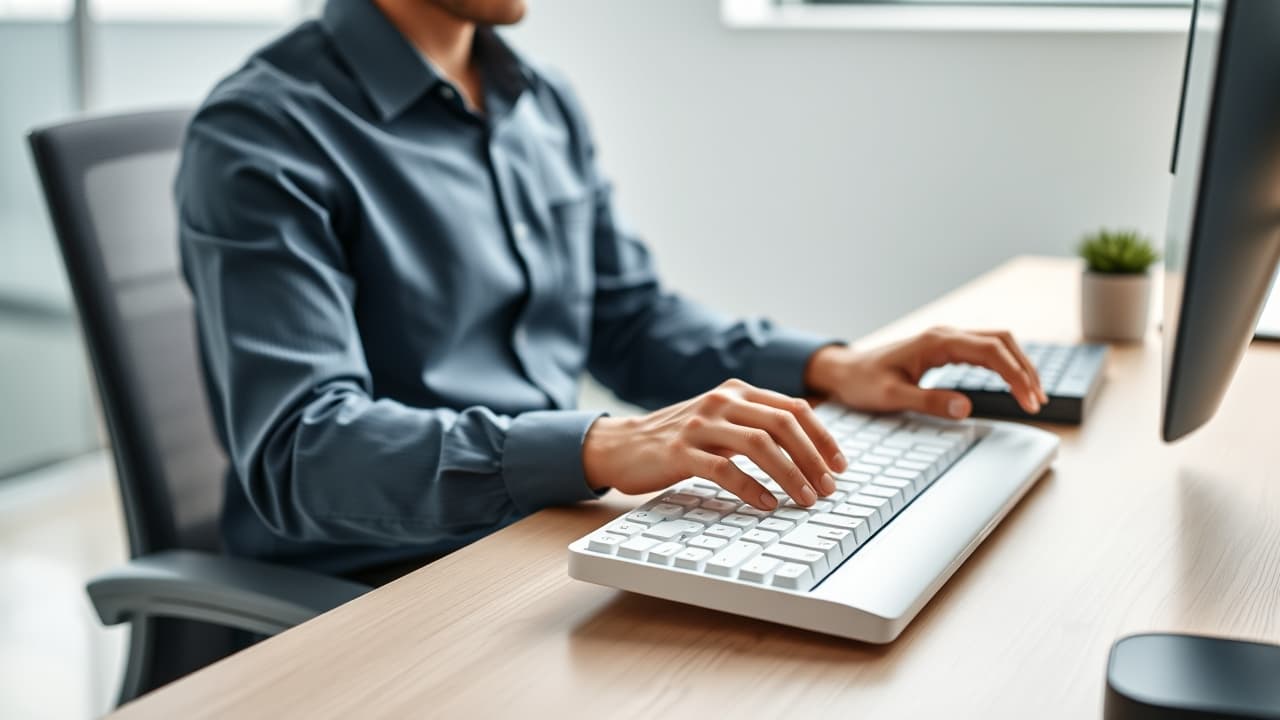 Diverse users including office worker, gamer, and coder, indicating different needs for ergonomic keyboards