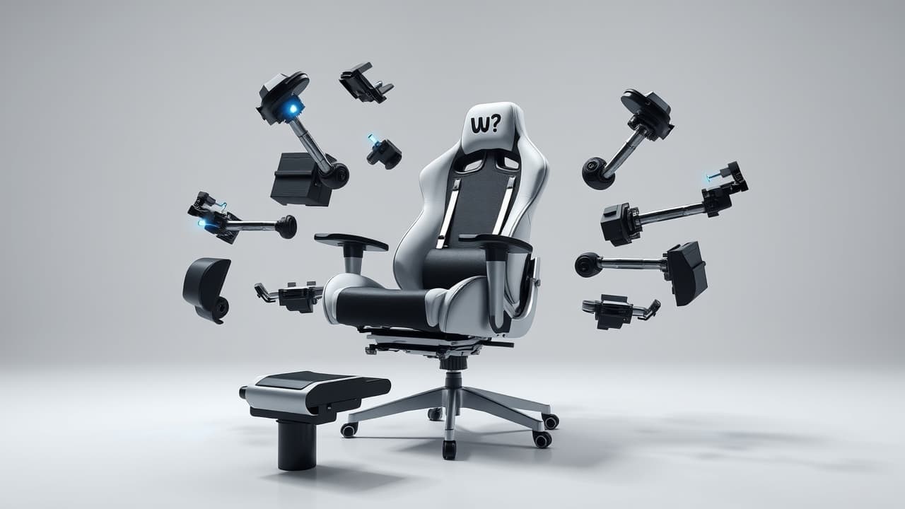 Hands assembling a gaming chair with clear instructions and tools laid out