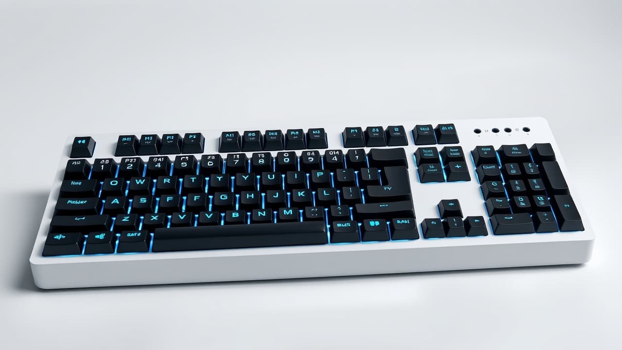 Close-up of a keyboard's dedicated media keys and a volume roller.