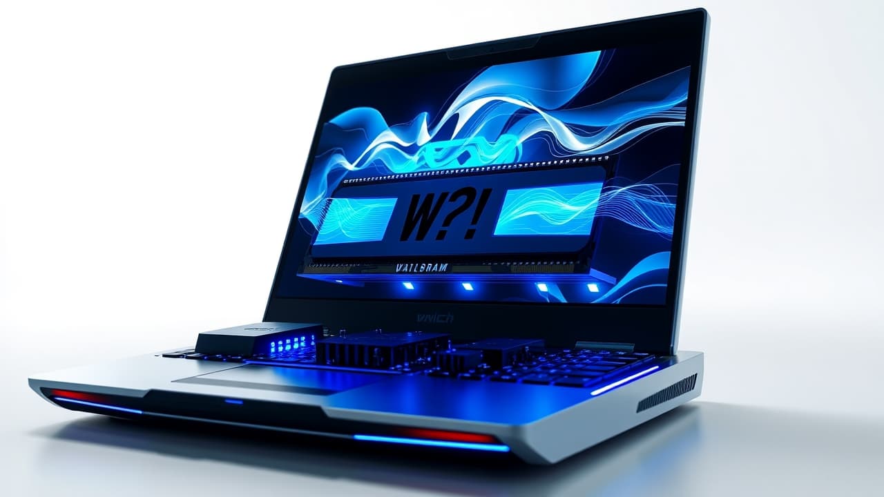 RAM sticks installed in a laptop motherboard