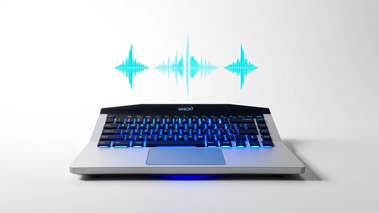 A gaming laptop keyboard with customizable per-key RGB lighting and integrated speakers