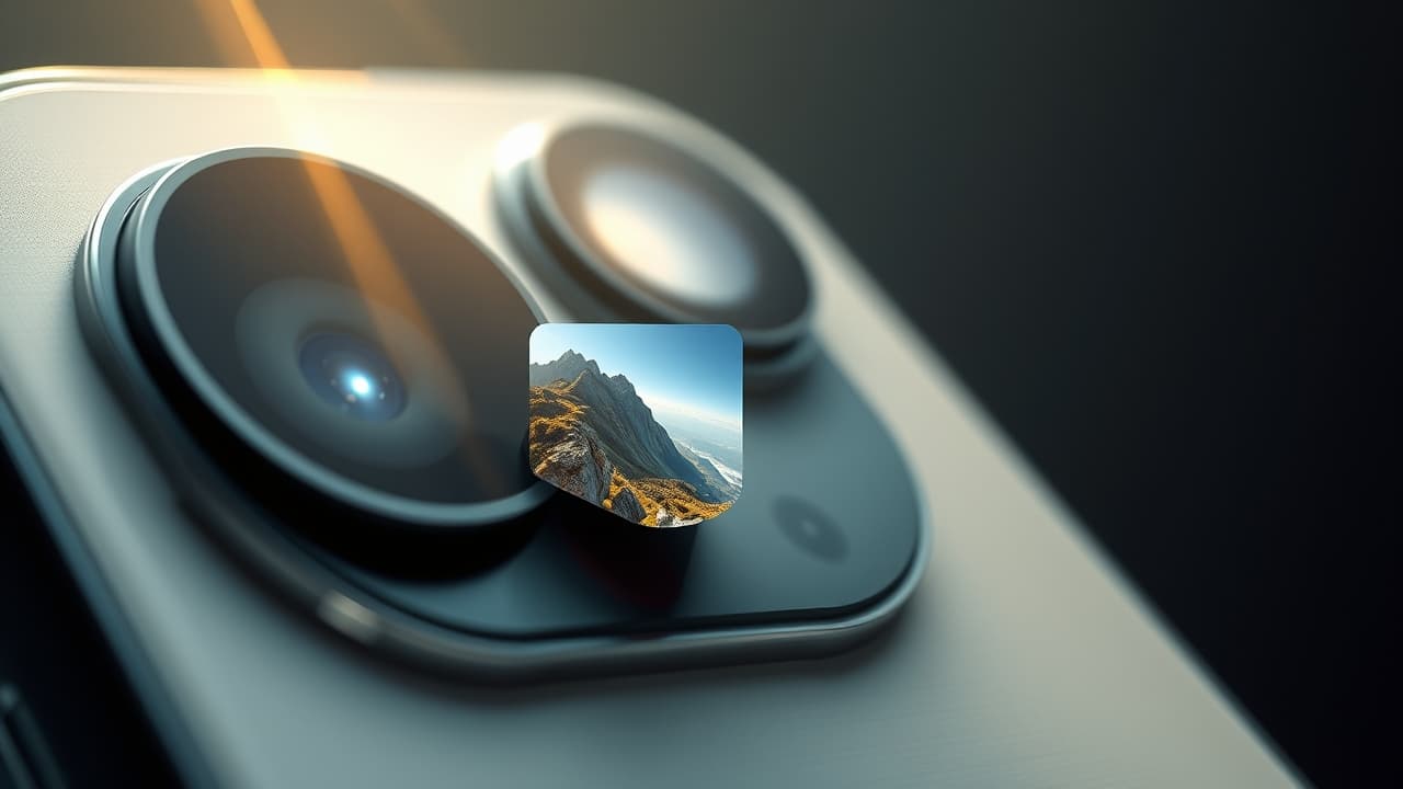 Comparison of different iPhone camera setups, showing wide, ultrawide, and telephoto lenses