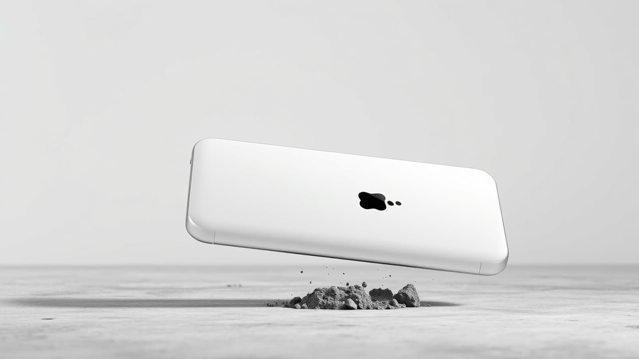 Close-up of a smartphone screen with Ceramic Shield, illustrating resistance to scratches and cracks