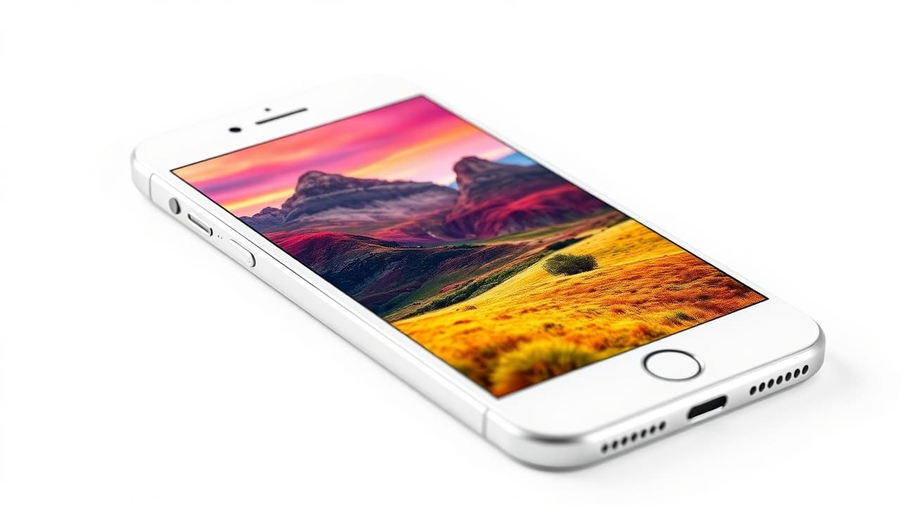 Various smartphone screens showing different sizes, resolutions, and refresh rates