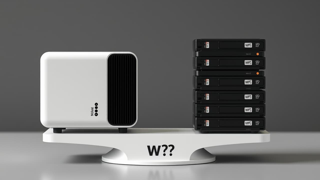 Comparison of SSD vs HDD speeds and capacities for mini desktop PCs