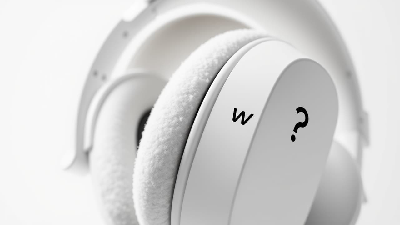 Close-up of a headphone earcup with soft padding, highlighting comfort