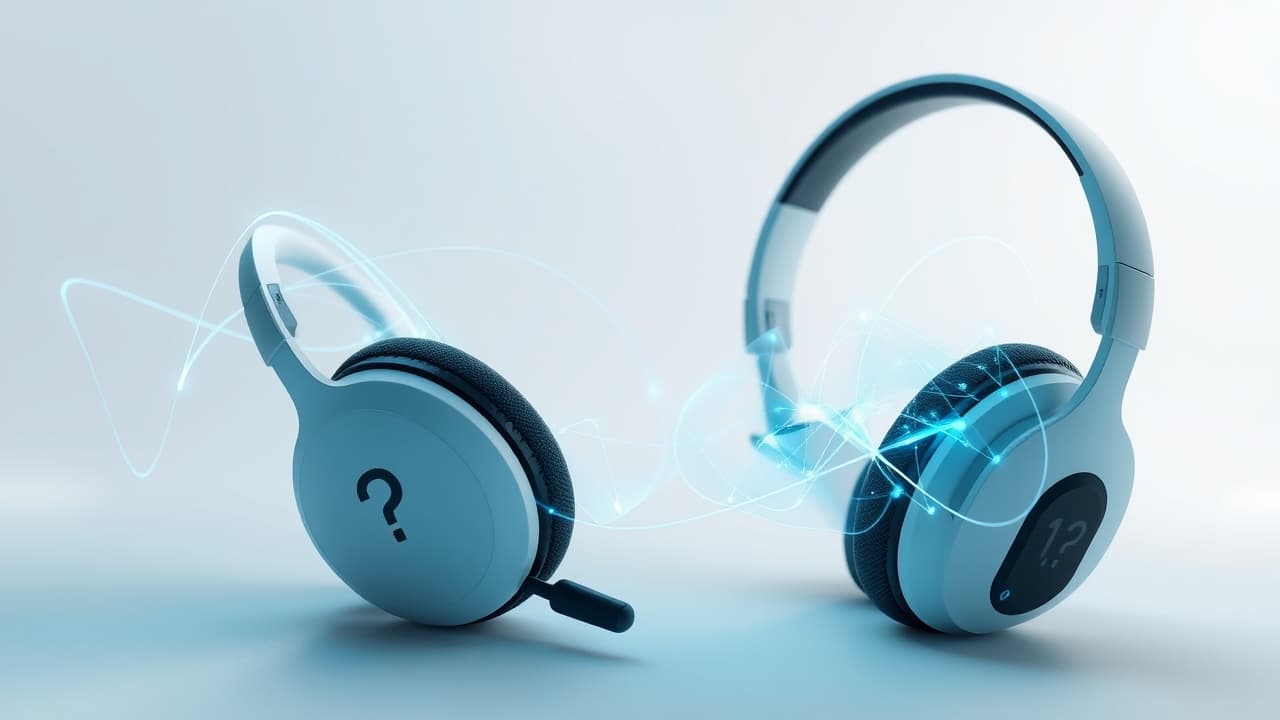 Smartphone screen displaying a companion app for headset customization and settings