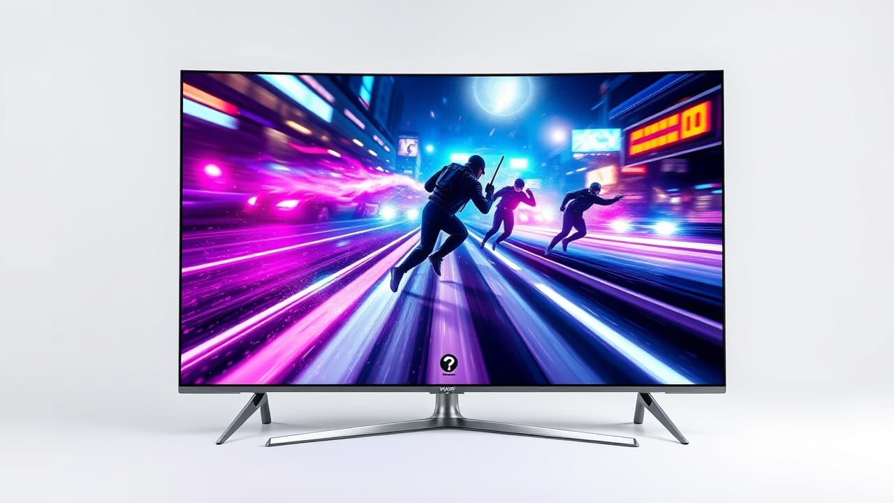 A person holding a game controller, with a vibrant OLED TV screen in the background displaying a high-refresh-rate video game, illustrating the benefits of OLED TV technology for gaming.