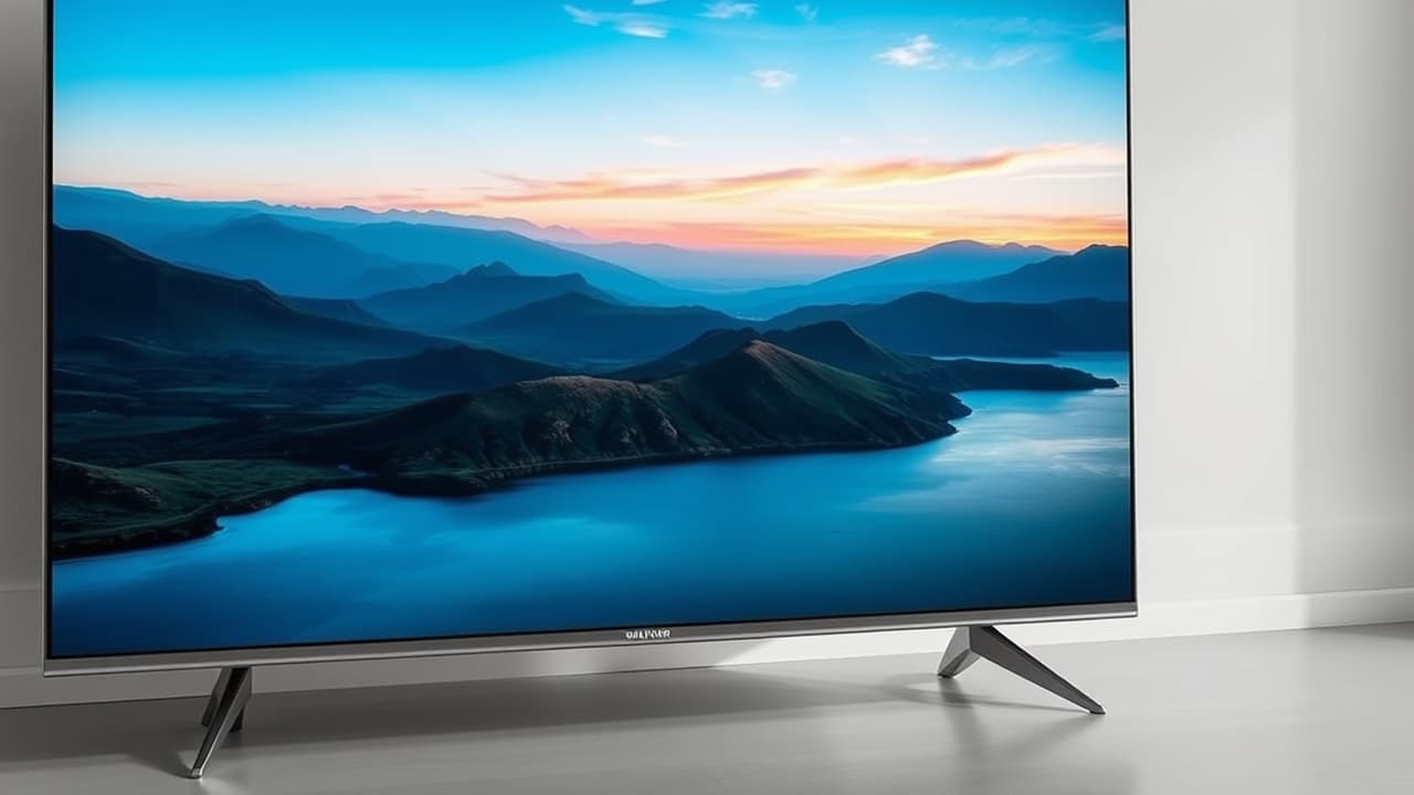 A close-up of an OLED TV screen displaying vibrant colors and deep blacks, highlighting excellent contrast and clarity, with a conceptual overlay showing pixel-level light control.