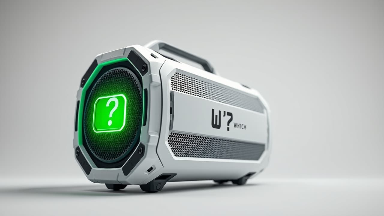 Battery icon showing long charge duration for an outdoor speaker