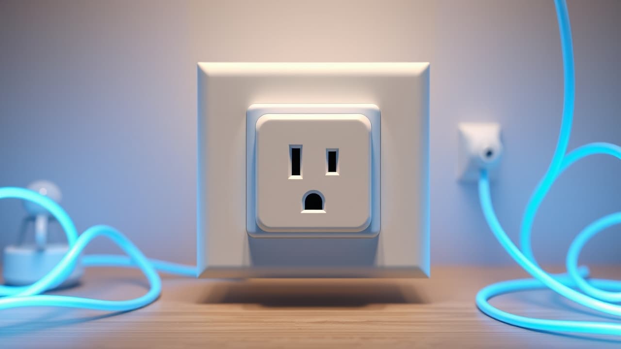 Smart plug seamlessly integrating with various smart home ecosystems like Amazon Alexa, Google Home, and Apple HomeKit