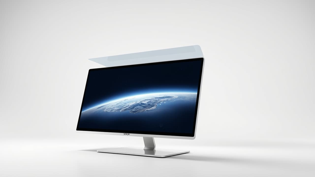 Various portable monitors of different screen sizes, from compact to larger, demonstrating the range and how they might fit alongside a laptop.
