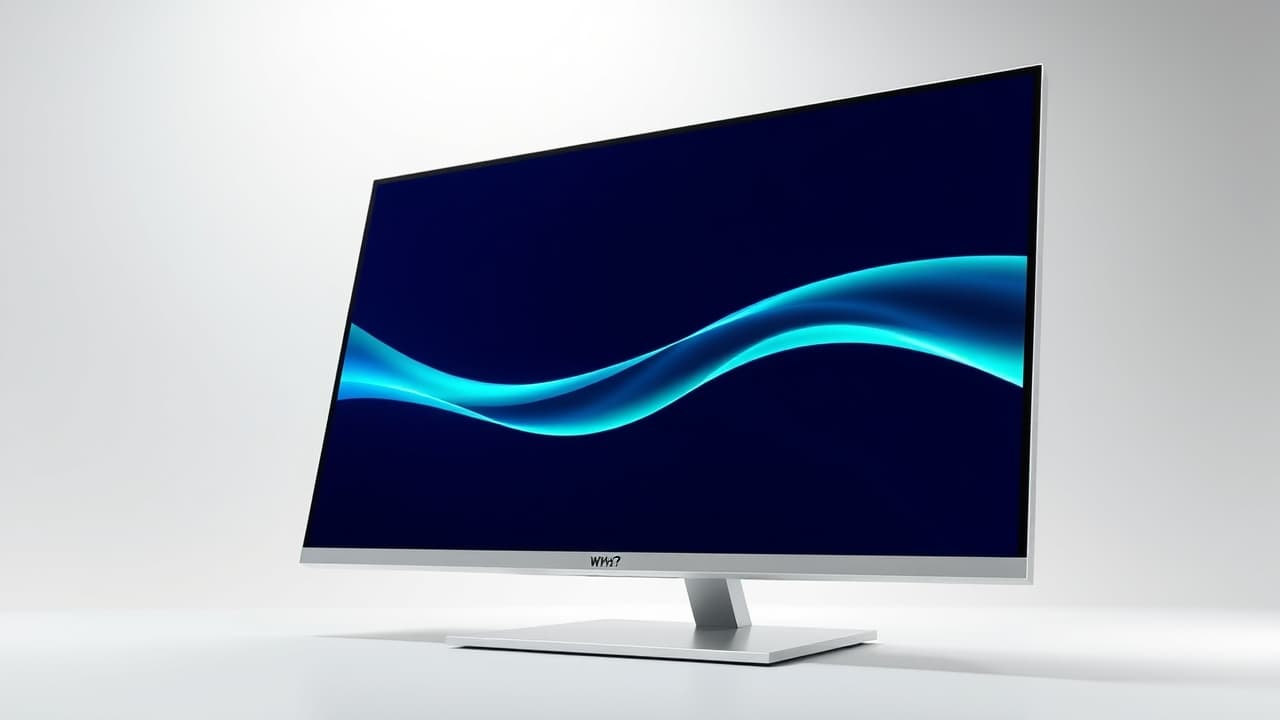 A portable monitor screen displaying an anti-glare coating and a blue light filter icon, symbolizing eye comfort technologies.