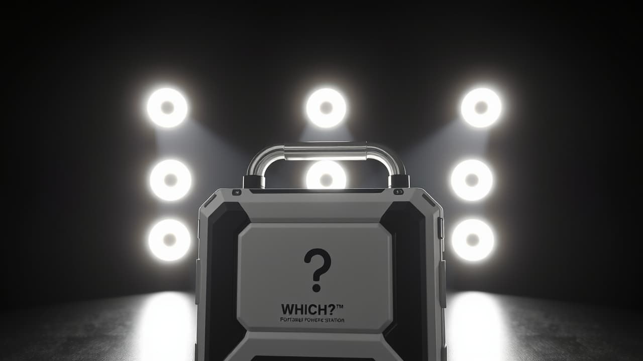 Portable power station with a bright integrated LED light