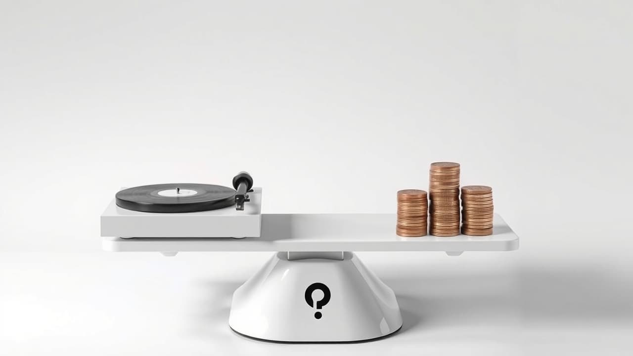 Different record players displayed across various price ranges, from budget to premium models