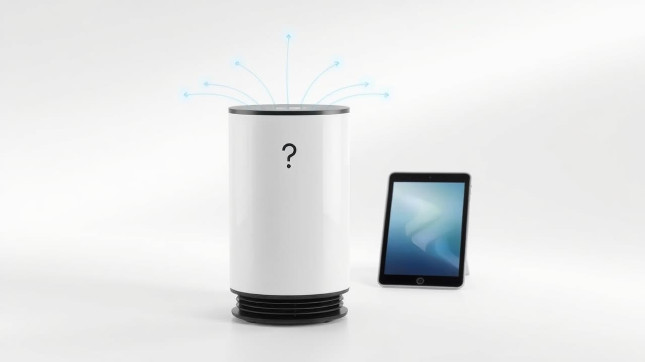 Smartphone app controlling an air purifier with real-time air quality data