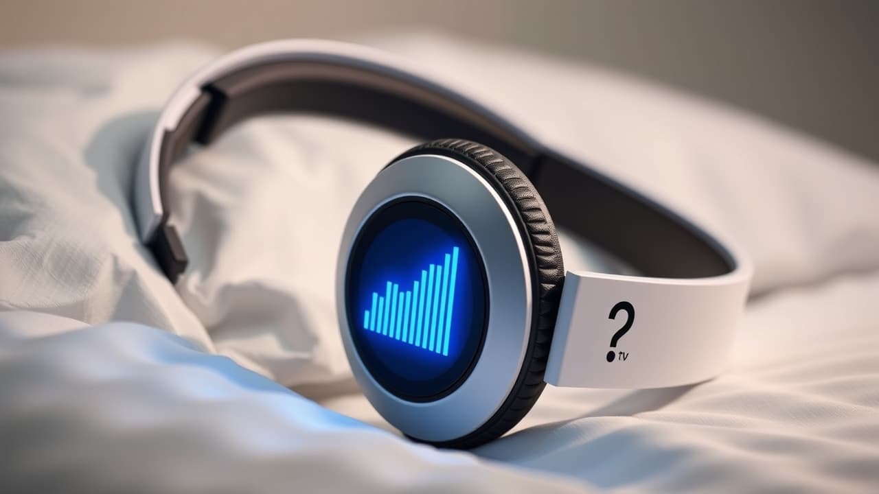 Smartphone app displaying sleep tracking data from smart headphones