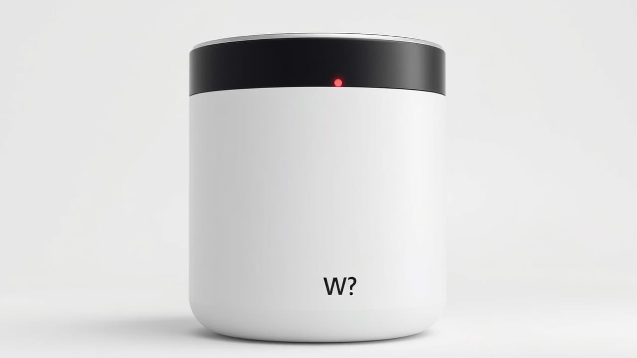 Close-up of a smart speaker's physical microphone mute button