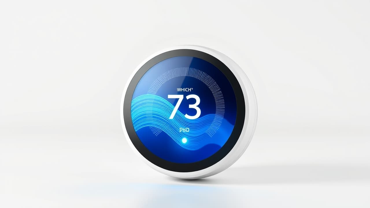 Smart thermostat displaying a message about participating in a utility demand response program