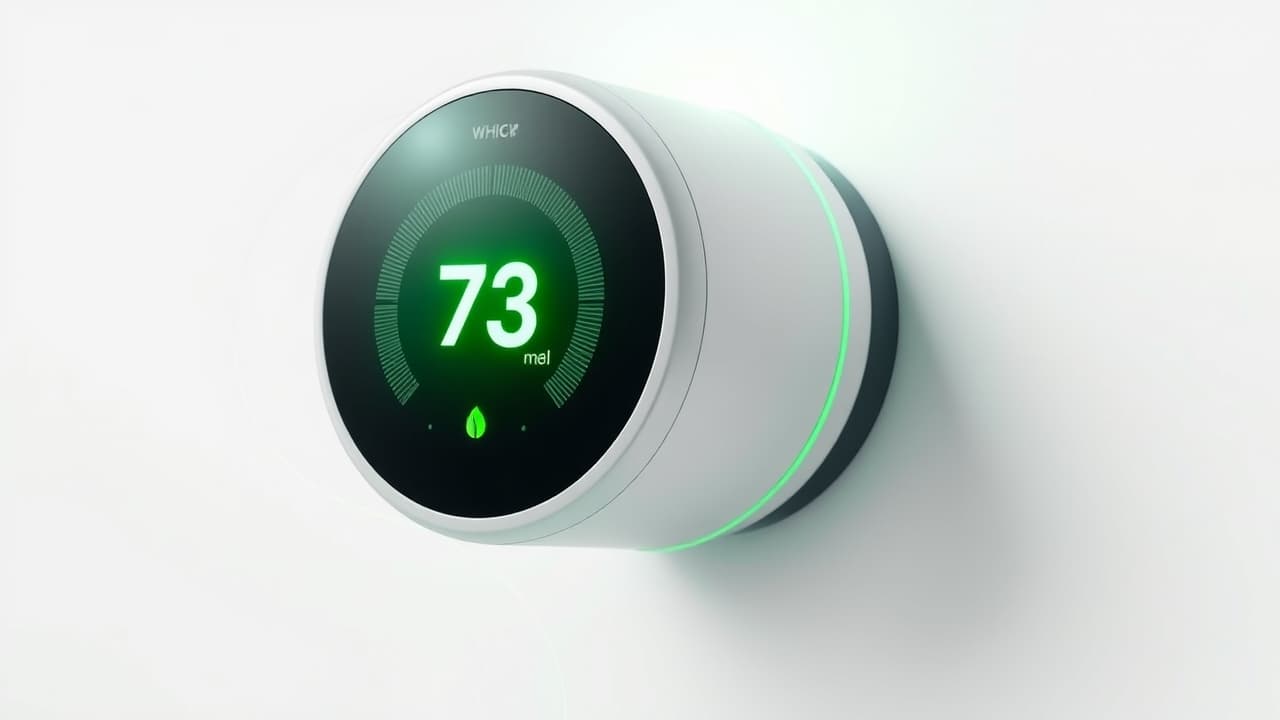 Graph showing reduction in energy consumption over time with smart thermostat