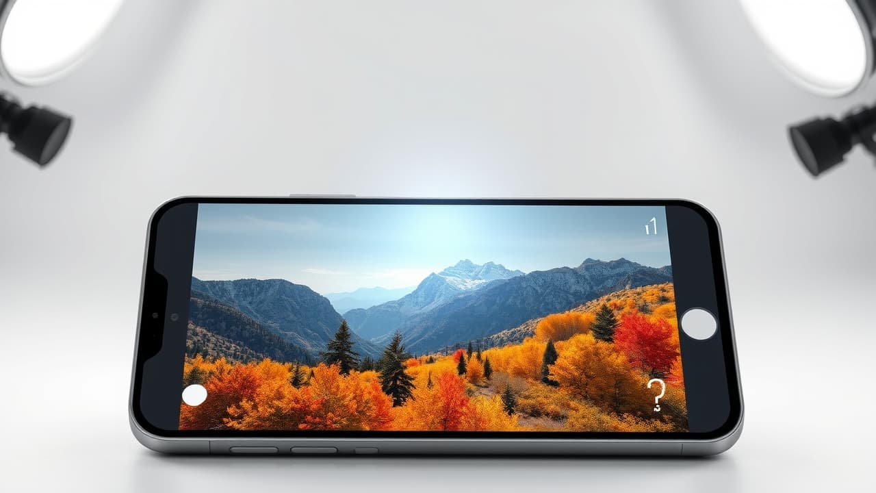 Smartphone camera lens with a blurred background, indicating depth of field