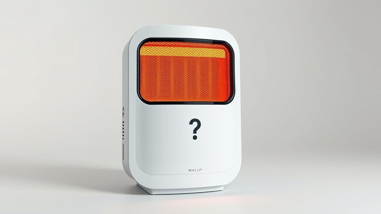 Icons representing different heater types: ceramic, infrared, and oil-filled radiator
