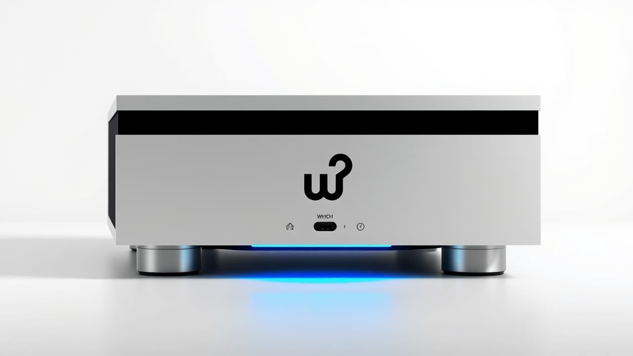 A digital-to-analog converter (DAC) chip on a circuit board