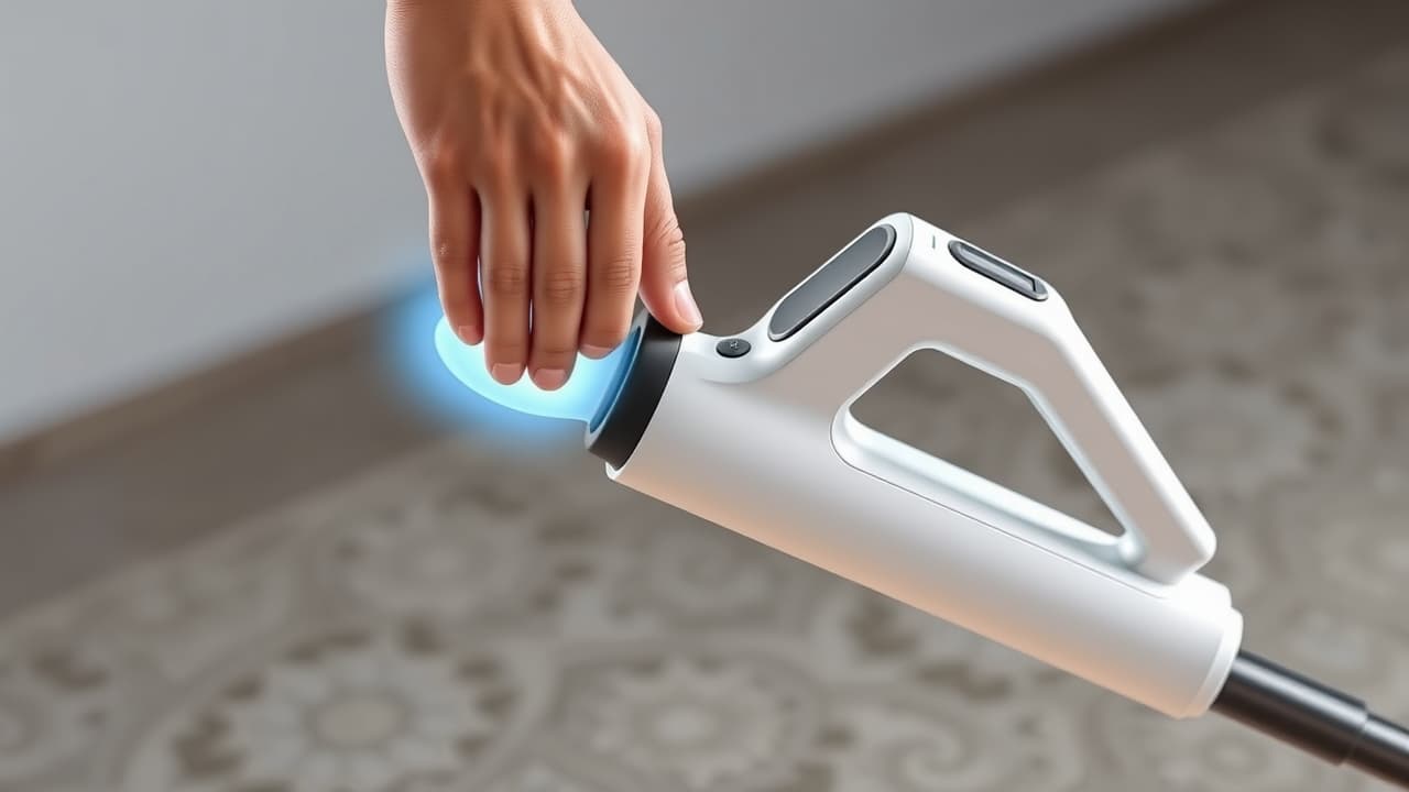 A person comfortably holding a lightweight stick vacuum with an ergonomic handle, contrasting with someone struggling with a heavy, awkward model.