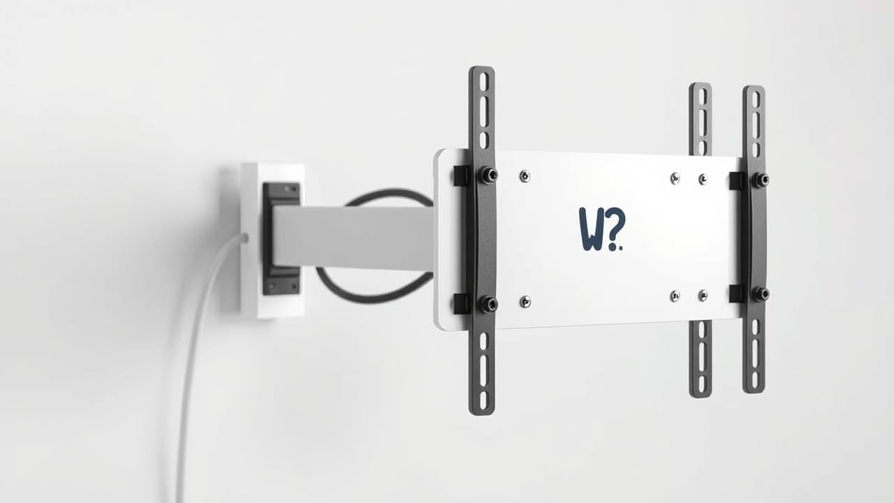A TV wall mount with integrated cable management channels, hiding wires