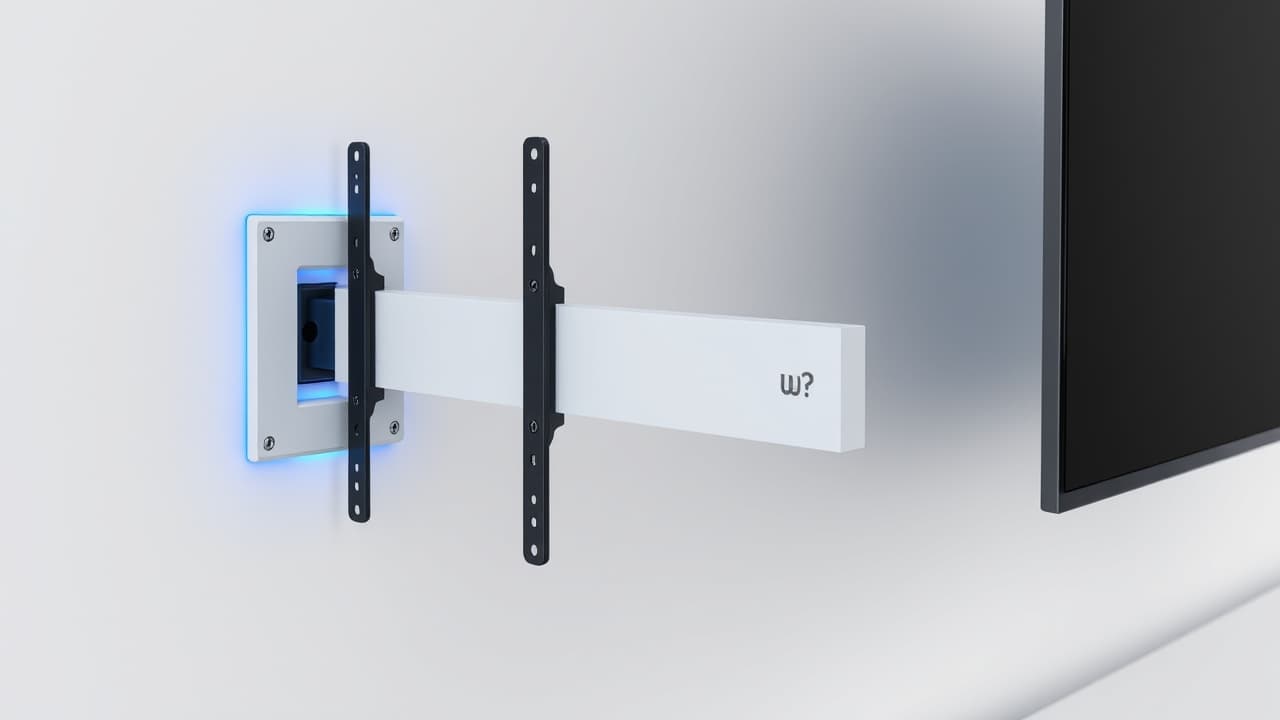 A motorized TV wall mount adjusting position via a smartphone app