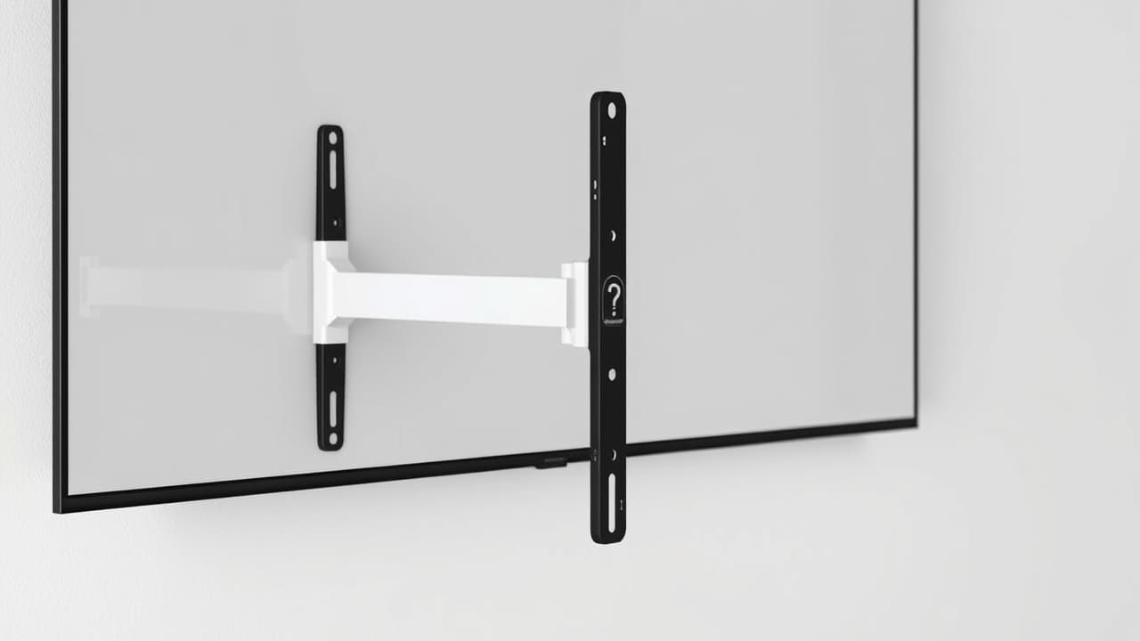 Person checking the weight and size specifications of a TV for mounting