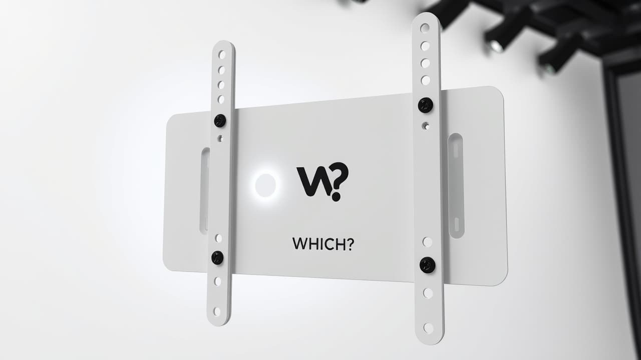 Back of a TV showing VESA mounting holes with measurements