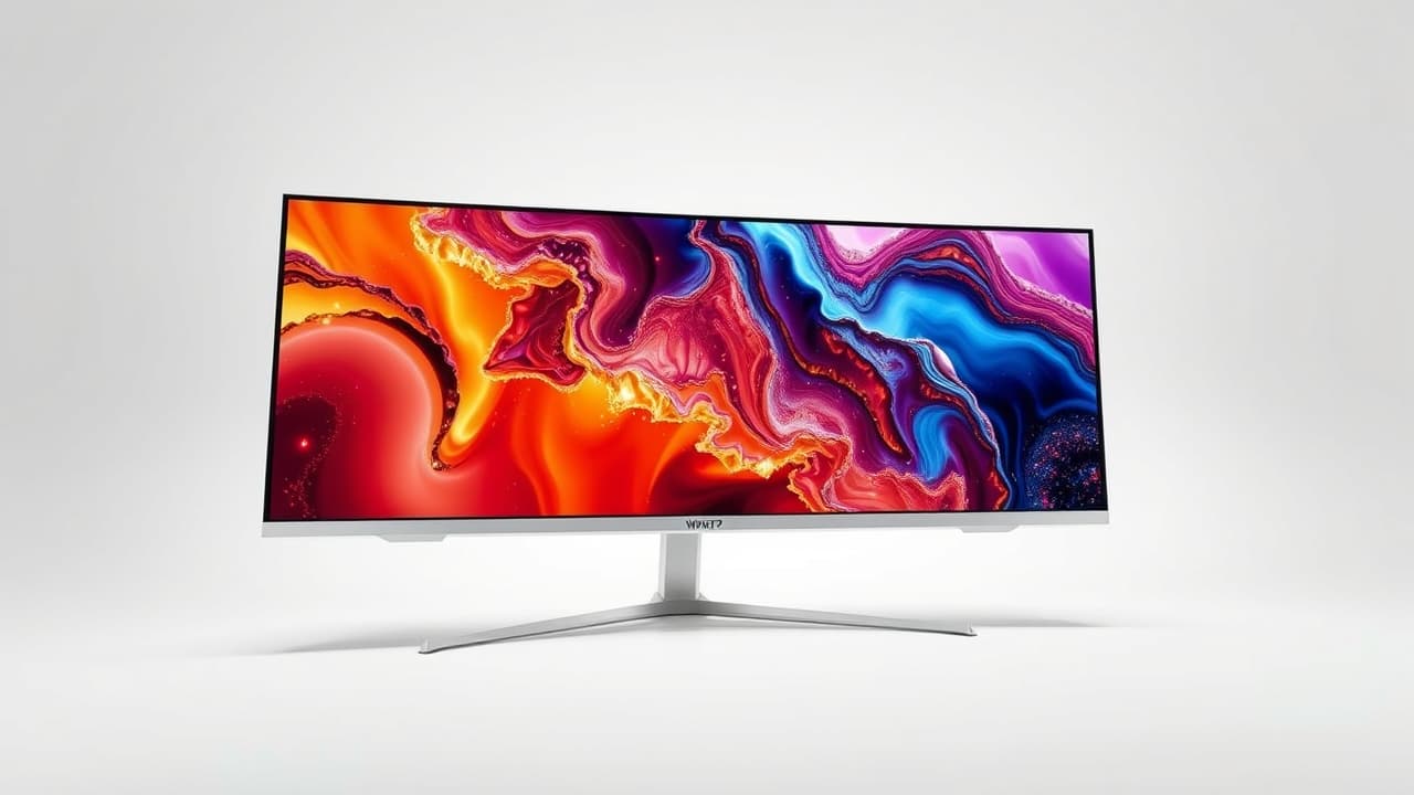 Close-up of different monitor panel types like IPS, VA, and OLED, highlighting their distinct pixel structures