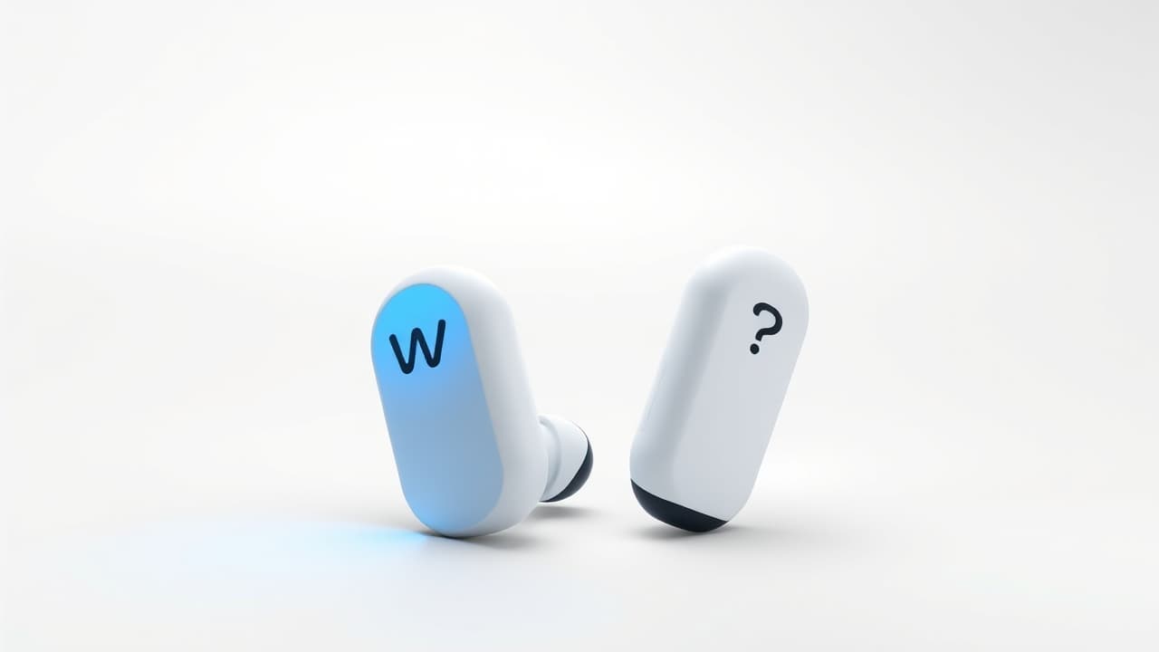 Wireless earbuds with Bluetooth symbol indicating stable connection