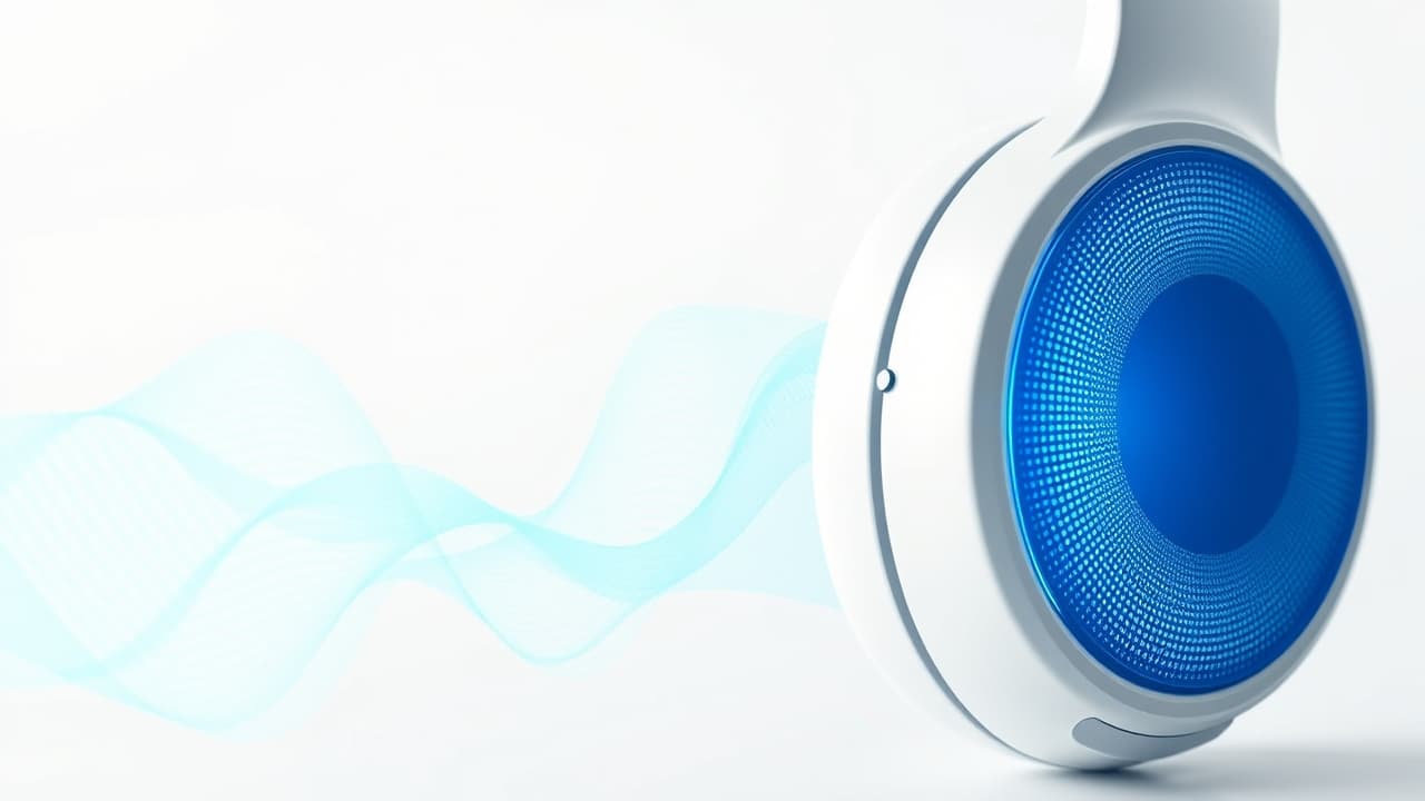 Close-up of a headphone ear cup showing intricate driver design for high sound quality