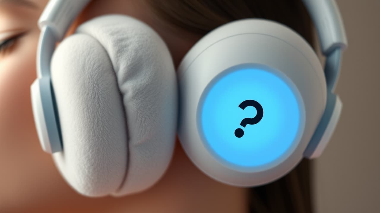 Person wearing comfortable over-ear headphones, emphasizing ergonomic design and soft ear cups