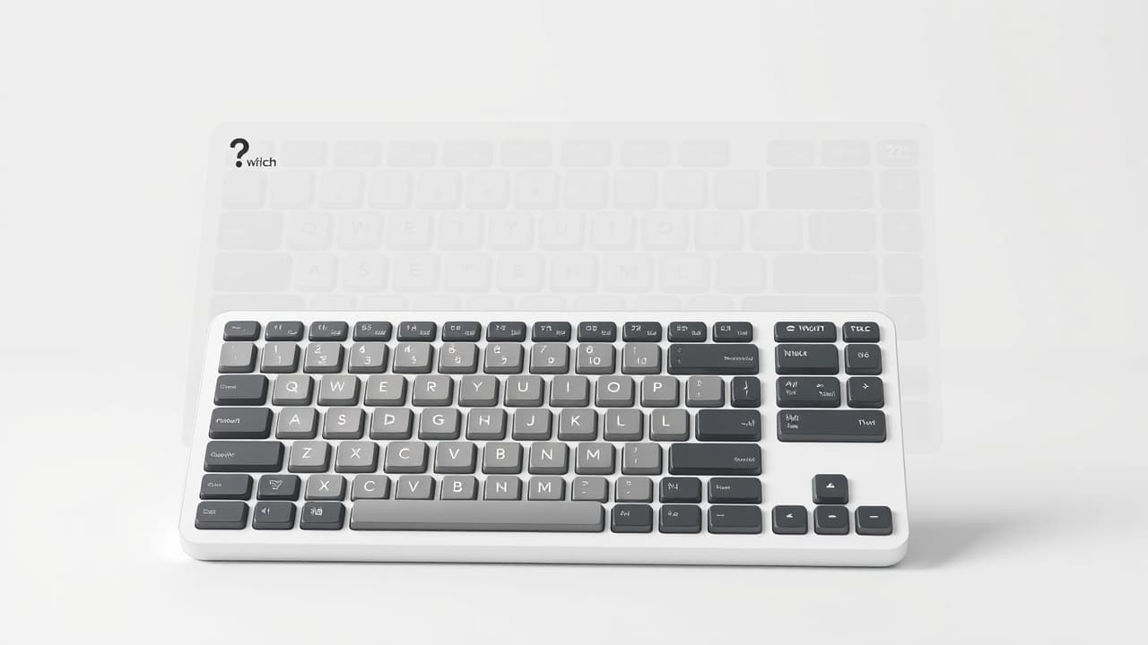 Comparison of different keyboard sizes: full-size, tenkeyless, and compact 60%