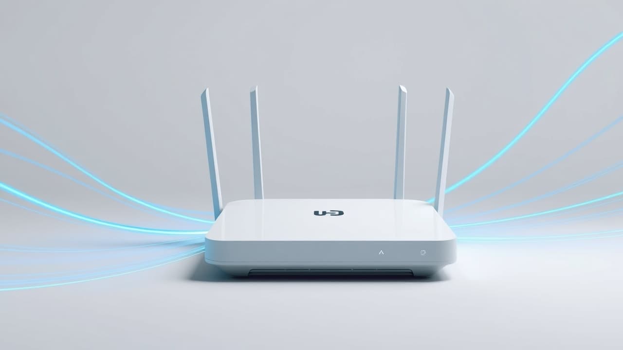 Digital speedometer showing very high speeds in Gbps, representing fast wireless router performance