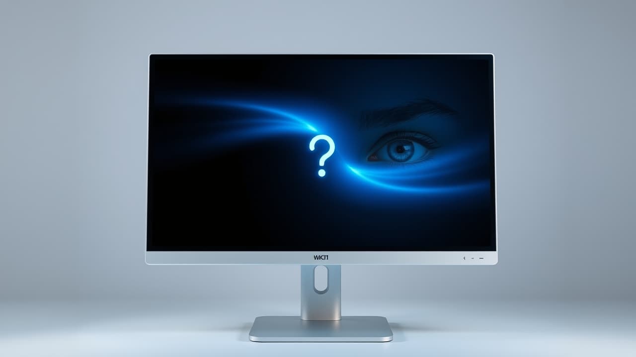 An eye icon with a shield, representing monitor eye care features like flicker-free and blue light filter